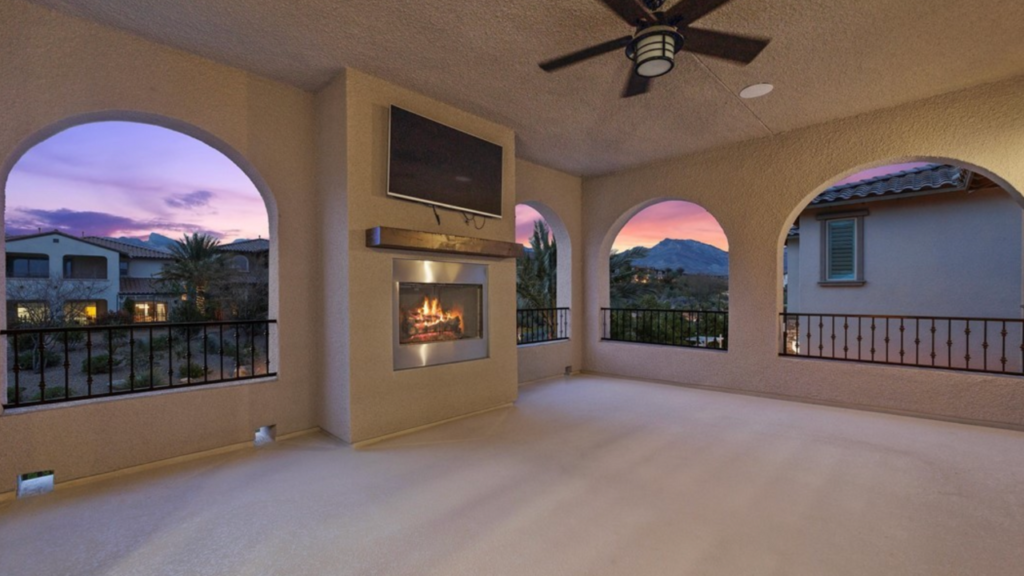 Traditional indoor/outdoor living space in The Paseos.