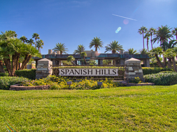 Image of the Spanish Hills community sign.